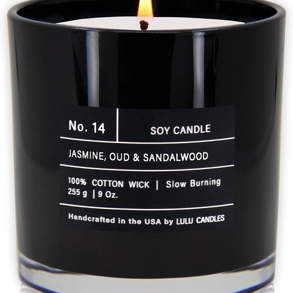 Jasmine, Oud & Sandalwood | Luxury Scented Soy Jar Candle | Hand Poured in The